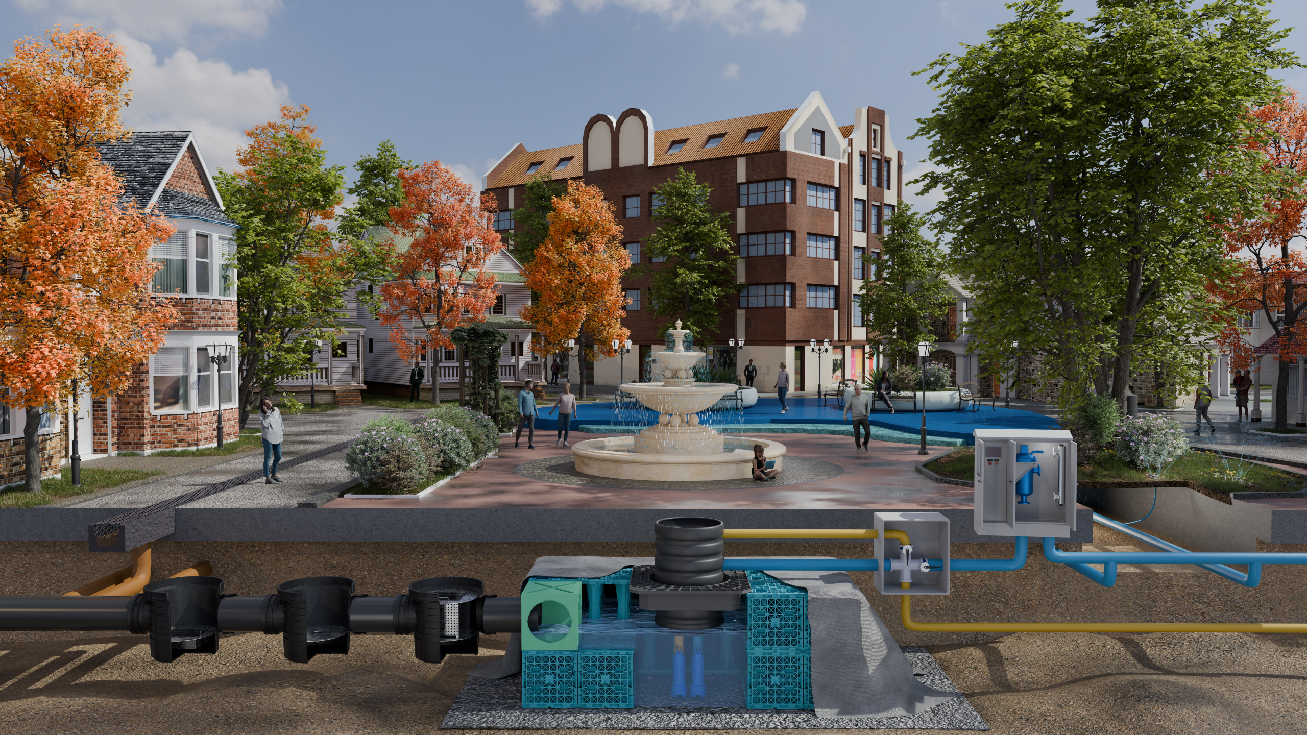 underground rainwater harvesting system- stormwater attenuation tanks