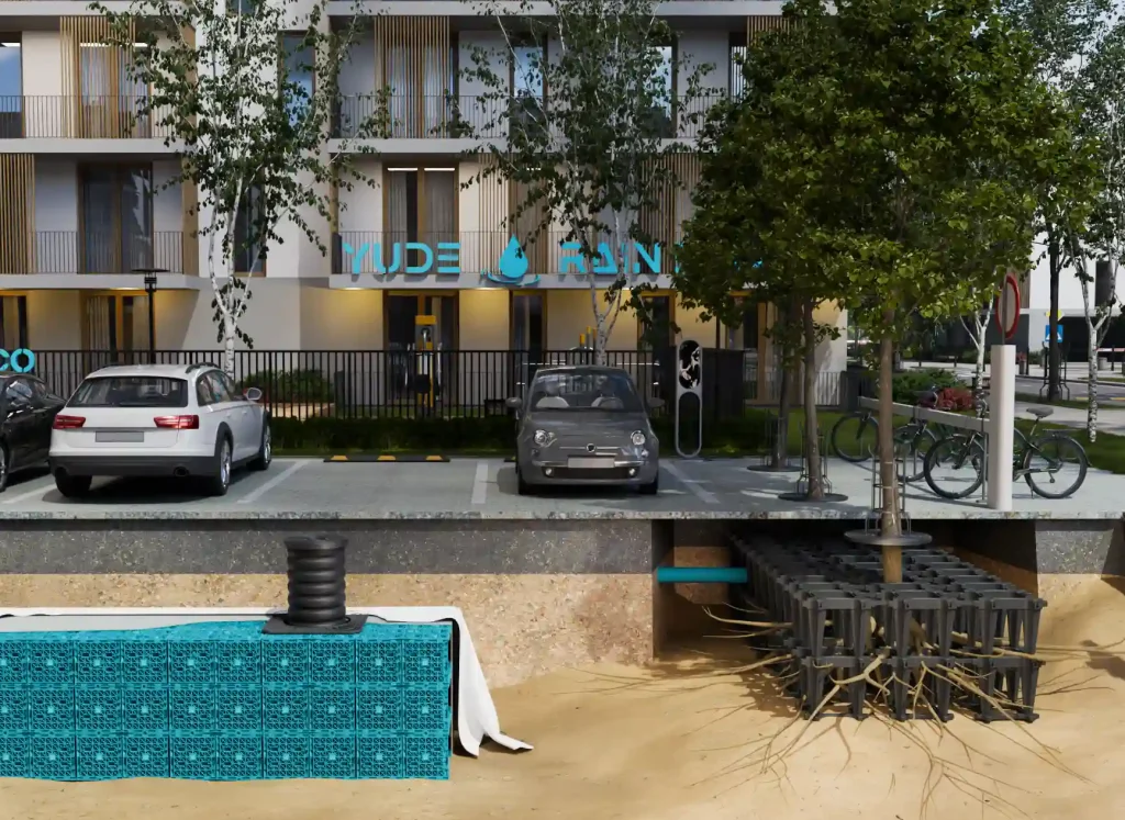 Building Infrastructure with Stormwater Solutions and tree root pit