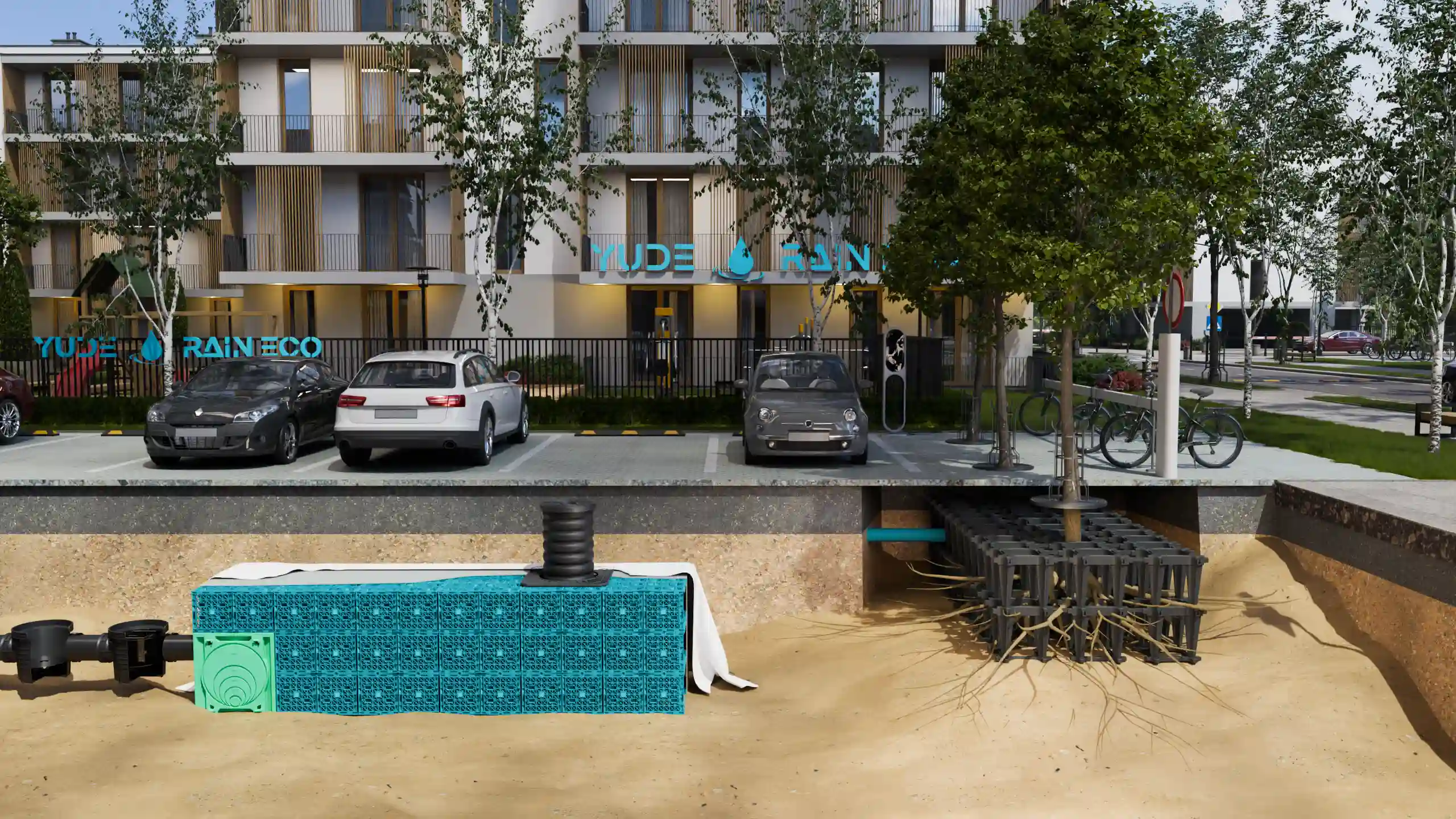 Building Infrastructure with Stormwater Solutions and tree root pit